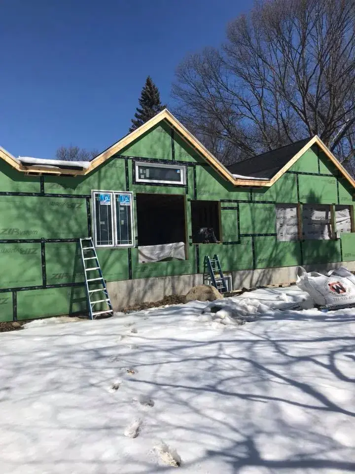 Home Additions Greater Boston project with framed second-story expansion